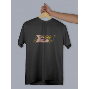 Tricou pop art cu ochii fetei